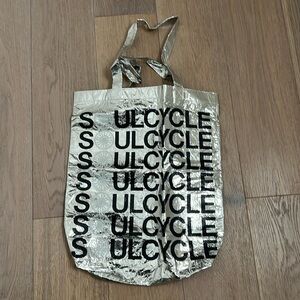 Soulcycle foil reusable bags. 8 available. Measure 15 x 17”